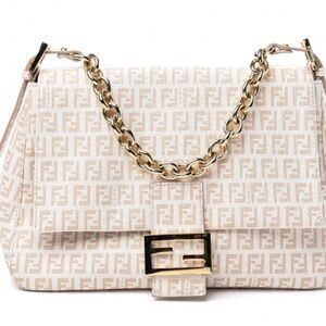 Fendi Zucchino Spalmati Forever Mama Baguette Crema Ecru limited edition